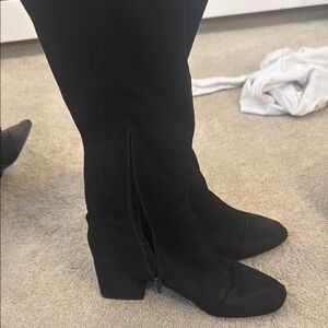 Elegant Black Women's Boots below knee Steve Madden